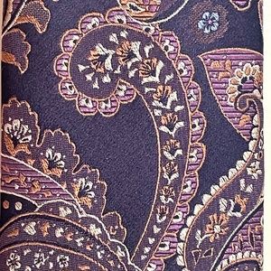 NWT Jos A Bank Silk Tie Blue Purple Brown Gray Men's Tie